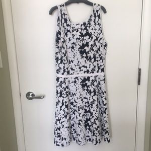 Black and white floral dress